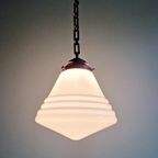 Philips Art Deco-Hanglamp In Witte Opaline, 1930 thumbnail 10