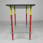 Arlecchino Tafel Met 2 Glasplaten In De Stijl Van Edoardo Poli, Jaren 50 thumbnail 11