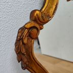 Vintage Hollywood Regency Goudkleurige Barok Rococo Spiegel Kuifspiegel 6 thumbnail 2