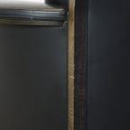 Zeer Statige Zwarte Rundleren Design Fauteuil/armchair Van Giorgetti Met Een Uitmuntend Zitcomfor thumbnail 15