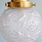 Paar Art Deco Kroonluchters In Gesatineerd Glas, 1920-30 thumbnail 9