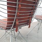 2 Design Wire Chairs Chroom Met Cognac Seat Pads thumbnail 18