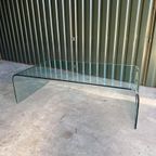 Vintage Glazen Xl Salontafel, Fiam Stijl 'Waterfall' thumbnail 10