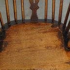 Set Van 2 Prachtige, Antieke Engelse Highback Windsor Eetkamerstoelen thumbnail 7