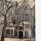 Ets J. De Burger. Oude Kerk Amsterdam thumbnail 5