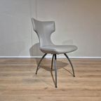 4x Leolux Callas-eetkamerstoelen - Grijs - Leder-nieuwstaat thumbnail 10