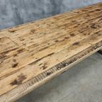 Antieke Tafel Schragentafel Xxl Tuintafel 89 X 308 Cm thumbnail 13