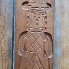 Handgestoken Vintage Speculaasplank Abraham 50 Cm thumbnail 5