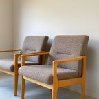 Vintage Houten Zithoek 3 Zitsbank En 2 Fauteuils thumbnail 11