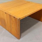 Vintage Houten Kubieke Salontafel Bijzettafel thumbnail 5
