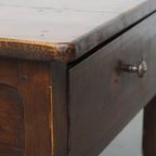 Prachtige En Unieke Antieke Franse Salontafel Van Vruchtenbomenhout Met 5 Lades thumbnail 12