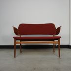 Rare Teak And Oak Bench By Arne Hovmand-Olsen For Bramin, Denmark, 1950S thumbnail 3