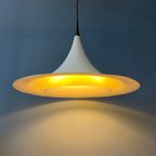 Mid Century Deense Witte Space Age Heksenhoed Hanglamp thumbnail 3