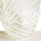 Vintage Glazen Vaas Murano 1950’s Swirl Wit thumbnail 5