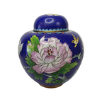 Vintage Blauwe Cloisonné Gemberpot thumbnail 7