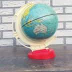 Vintage Blikken Wereldbol Rood thumbnail 5