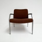 Zeldzame Fauteuil Met Voetenbank Toegeschreven Aan Gispen thumbnail 8