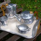 Retro Aluminium Picquot Ware Koffie En Thee Servies thumbnail 6