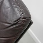 Vintage De Sede Ds-31 Draai Fauteuil In Bruin Leer thumbnail 15