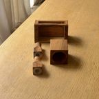 Vintage Danish Teak Rare And Handmade Salt And Pepper Set thumbnail 12
