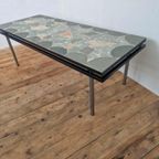 Mid Century Natuurstenen Tafel Met Zwevend Blad Design. thumbnail 9
