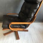 Vintage Deense Fauteuil Leer thumbnail 9