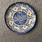 Prachtig Delfs Blauw Wandbord Met Floraal Motief thumbnail 3