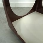 Kubus Space Age Bruine Kunststof Tafel thumbnail 4