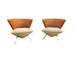 Giorgio Saporiti Post Modern Jada Slipper Chairs Very Rare Two Tone Model 1970S thumbnail 3