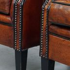 Set Van 2 Zeer Mooie Sierlijke Schapenleren Armchairs Met Een Luxe Afwerking thumbnail 14