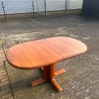 Vintage Eettafel Teak Uitschuifbaar Deens Massief thumbnail 15