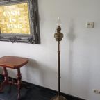 Antieke Koperen Petroleum Vloerlamp Brevete L&b 1883 thumbnail 11
