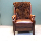 Elegante Vintage Leren Fauteuil Uit 1963 thumbnail 6