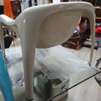 Very Rare Inside/outside Polyester Lounge Chair With Leather Upholstery 1960s thumbnail 5