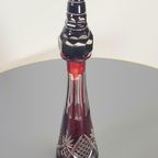 Vintage Karaf Val Saint Lambert Rood Kristal Mid Century '60 | Kerst thumbnail 5