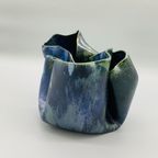 Vintage Gevouwen Vaas Indigo thumbnail 2