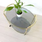Vintage Bijzettafel Jaren 70 Serveerwagen Trolly Goud Kleur thumbnail 2