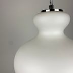 1 Of 2 Frosted White Glass Pendant Light By Peill And Putzler 1960 thumbnail 4