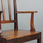 Prachtige Antieke Engelse Begin 19E Eeuw Side Chair Met Armleunigen thumbnail 9