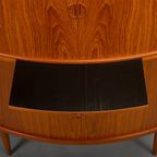 Deens Design Teak Hoek Kast Met Tambour Deuren, 1960S thumbnail 13