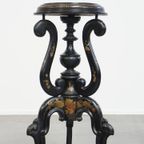 Zeer Aantrekkelijke Antieke Engelse Victoriaanse Japanse Stijl Plantentafel/ Bijzettafel thumbnail 4