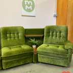 Super Gave Groen Fluwelen Vintage Elemenentenbank thumbnail 10