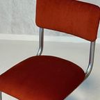 Vintage Sledestoel Design Eetkamerstoel Buisframe Terra thumbnail 3