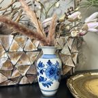 Vaasje Handpainted Blue Flowers Vintage thumbnail 4