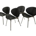 Set Van Vier Vintage Eetkamerstoelen Italië 1990 Design thumbnail 2