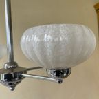 Hanglamp Lamp Plafondlamp Art Deco 1930 4 Arms Clichyglas Frans thumbnail 9