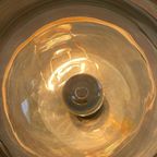 Pop Art / Space Age Design - Xl Chrome Table Lamp - Globe Shaped - Glass Top thumbnail 4