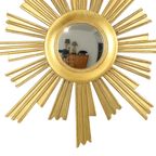 Houten Zonnespiegel Sunburst Butler Spiegel Goud Heksenoog thumbnail 12