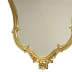 Vergulde Rococo Stijl Spiegel Met Console Acanthus Frankrijk thumbnail 12