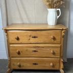 Antieke / Vintage Grenen Ladekast (Commode) thumbnail 14